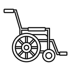 Mobility wheelchair icon. Outline mobility wheelchair vector icon for web design isolated on white background