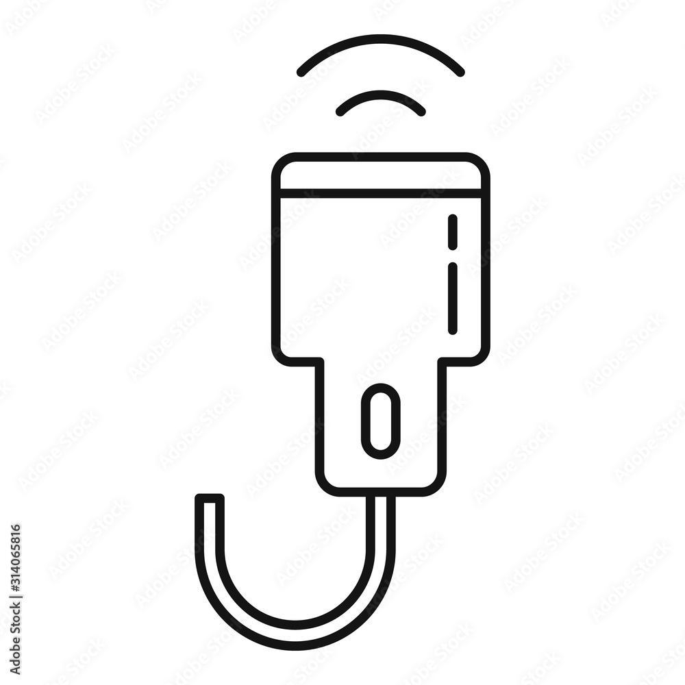 Poster ultrasonic scanner icon. outline ultrasonic scanner vector icon for web design isolated on white bac