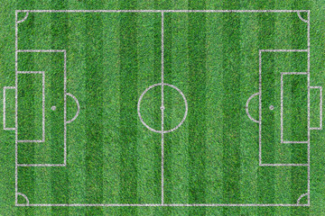 soccer field on green grass background
