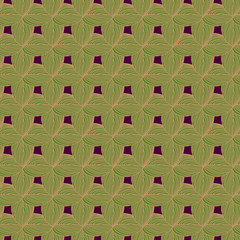 Vector Overlapping Abstract Green Leaves on Purple Background. Background for textiles, cards, manufacturing, wallpapers, print, gift wrap and scrapbooking.