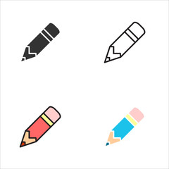 Pencil Icon Vector. 