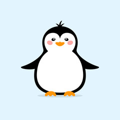 Cartoon cute Penguin icon, symbol. Vector illustration