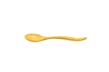 wooden spoon isolated over a white background.