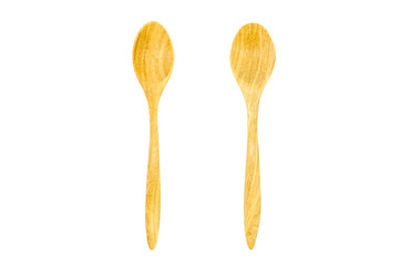 wooden spoon isolated over a white background.