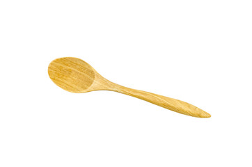 wooden spoon isolated over a white background.