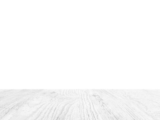 Wood table top solated on white background with clipping path.