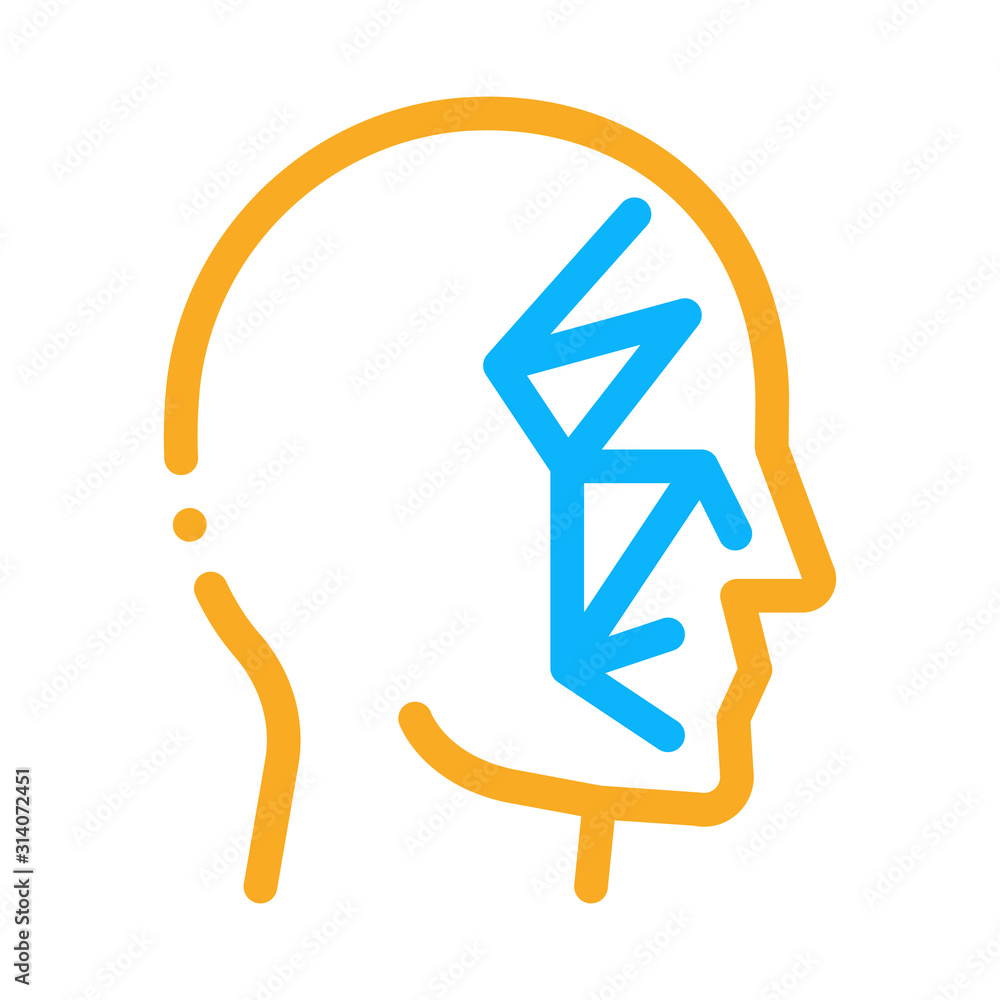 Poster face scan by points point projectors icon vector. outline face scan by points point projectors sign.
