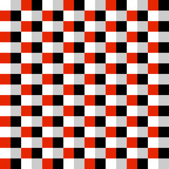 Fototapeta premium Red, black and white carbon style squares seamless pattern background