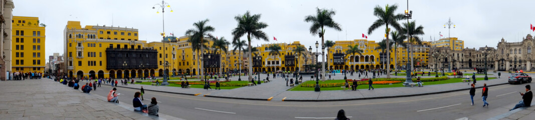 Plaza Armas In Peru Lima
