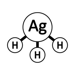 Arsine molecule icon.