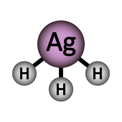 Arsine molecule icon.