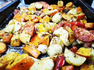 grilled vegetable background