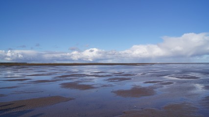 Fototapeta na wymiar Beach and Clouds Lincolnshire