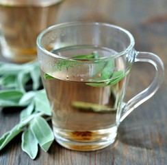 hot tea with sage. prevention and treatment of the common cold.