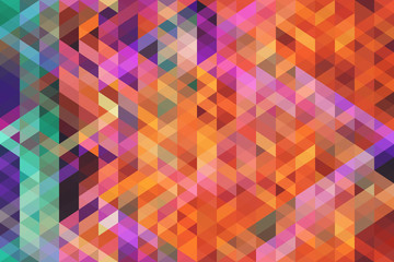 Background of multicolored triangles. Geometric abstract mosaic