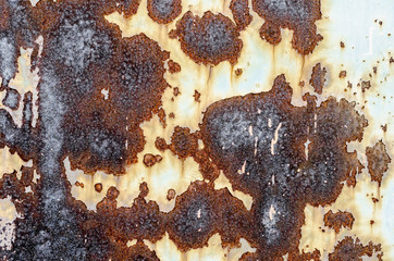 background texture pattern of old rusty iron wall