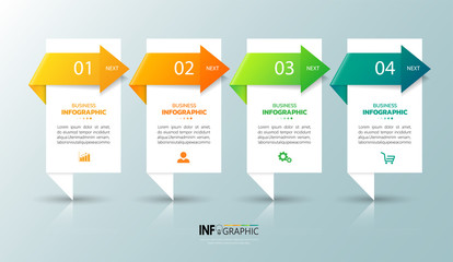 Infographics design template, 3D Business concept with 4 steps or options, can be used for workflow layout, diagram, annual report, web design.Creative banner, label vector.