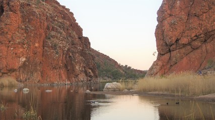 Australian Outback River in valley