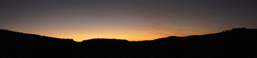 Sunset in Australin outback