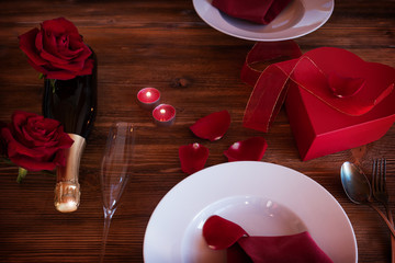 Valentines day table setting