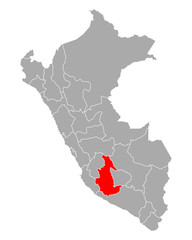 Karte von Ayacucho in Peru