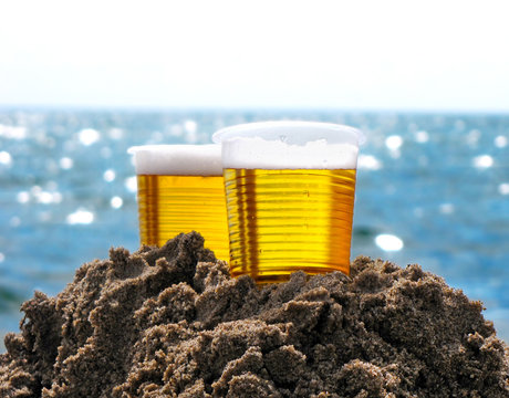 Beer in Plastic Cups outdoor