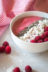 Berries Smoothie Bowl with Coconut and Chia seeds