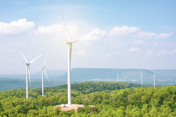 Electricity production with wind turbines, Natural energy.