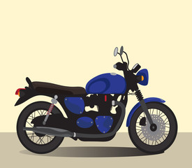 motorcycle  vector blue color  isolated 