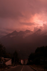 Fototapeta premium sunset in mountains