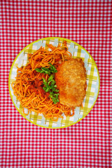 Turkey Blue Cord Coquillettes with Cheese