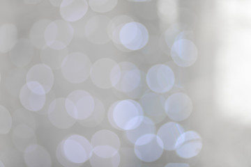 Decorative christmas background with bokeh lights and snowflakes - Image