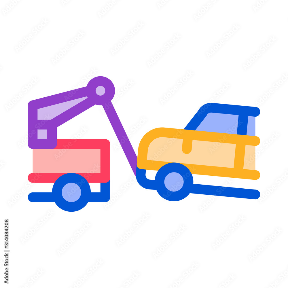 Canvas Prints Escape Machine Truck Icon Vector. Outline Escape Machine Truck Sign. Isolated Contour Symbol Illustration