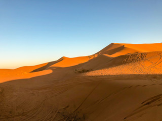 Fototapeta na wymiar Images of an amazing excursion in the Sahara desert, Merzouga, Morocco