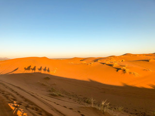 Fototapeta na wymiar Images of an amazing excursion in the Sahara desert, Merzouga, Morocco