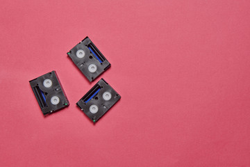 Old stereo stereo and different color background, technology style.