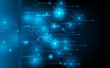 Obraz premium Abstract futuristic circuit connection board.vector and illustration