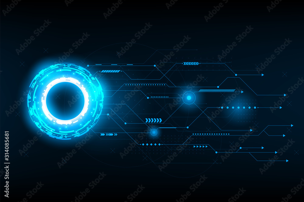 Poster abstract futuristic circuit.connection line circuit.vector and illustration