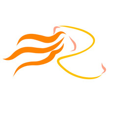 woman in motion, abstract symbol, feelings and beauty