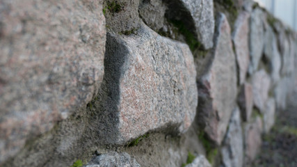 a gray masonry close up