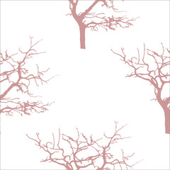 Seamless pattern with tree silhouettes