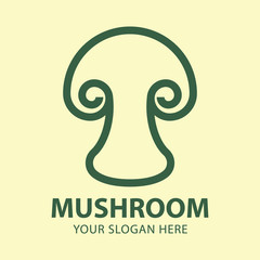 Abstract mushroom logo for company vector