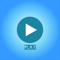 Play icon with a blue background