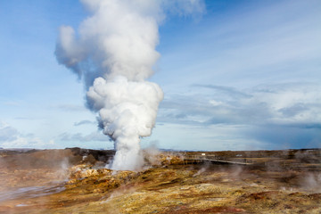 Fototapeta na wymiar Gunnuhver in Reykjanes Peninsula, Iceland