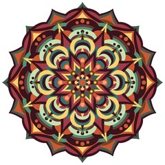 mandala ethnic ornament on white 