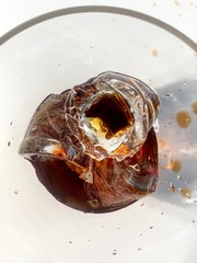 cold brew coffee with splashed  coffee