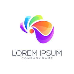 color full logo design vector abstract