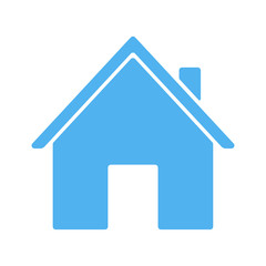 Fototapeta na wymiar Blue house icon