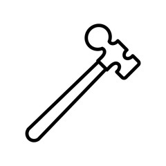 Hammer icon vector simple design