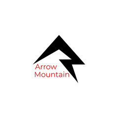 vector of mountain arrow simple geometric design concept